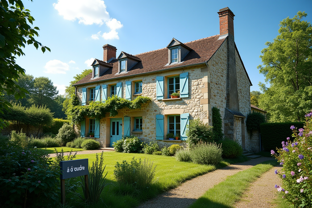 Maison en pierre à vendre dans la campagne française